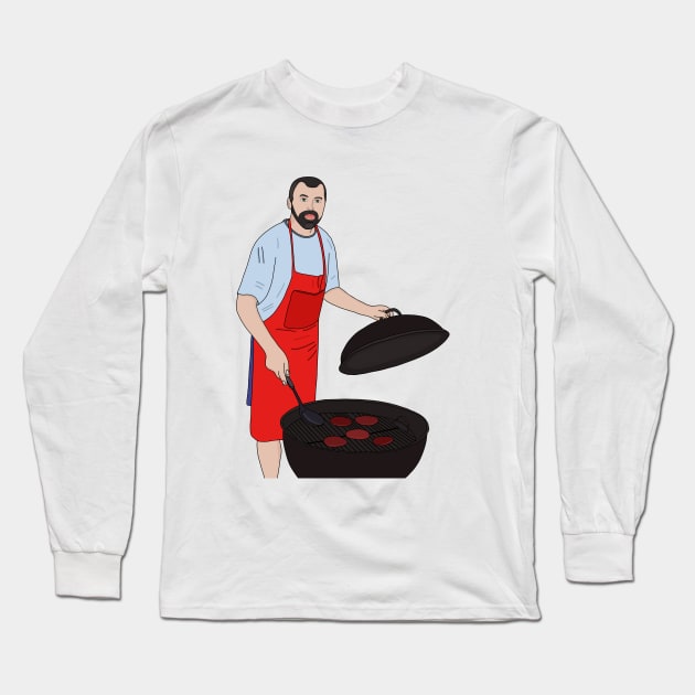 Barbecue BBQ Long Sleeve T-Shirt by DiegoCarvalho